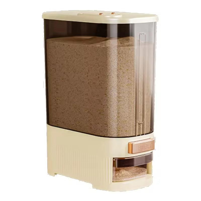 Automatic Push-Button Rice Dispenser with Airtight Seal - 12L/22L Grain & Food Storage Container"