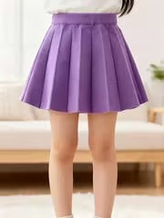 Lavender Pleated Skirt for Girls – Soft, Stylish & Comfortable Kids Wear