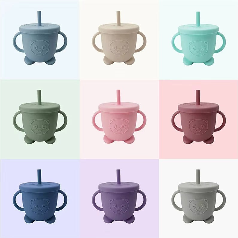 17-Piece Baby Led Weaning Set – Food-Grade Silicone Feeding Kit for Babies | Suction Bowl, Divided Plate, Bib, Sippy Cup & Utensils