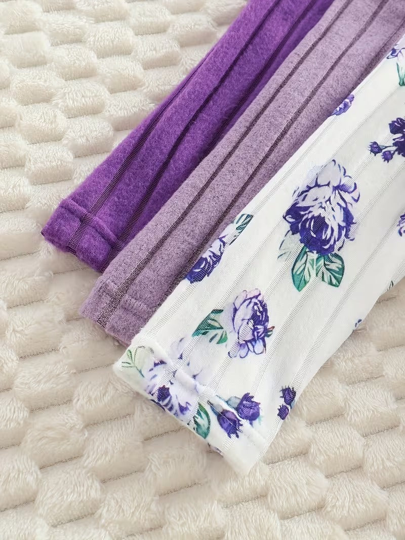 Girls' Ribbed Knit Long Sleeve Dress - Floral, Heart Print & Solid Colors | Cozy & Stylish Toddler Kids Dresses"