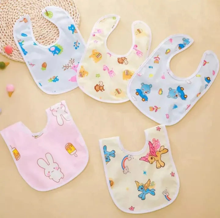 Baby Waterproof Bibs – Soft & Washable Feeding Bibs for Newborns (3-Piece Set)