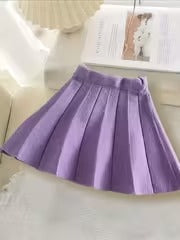 Lavender Pleated Skirt for Girls – Soft, Stylish & Comfortable Kids Wear