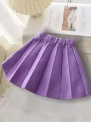Lavender Pleated Skirt for Girls – Soft, Stylish & Comfortable Kids Wear